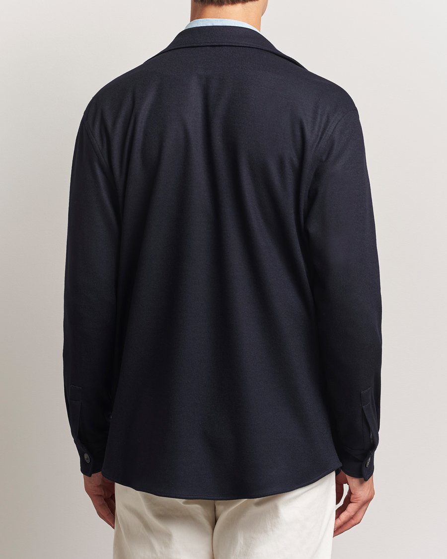 Homme | Manteaux Et Vestes | Canali | Wool Shirt Jacket Navy