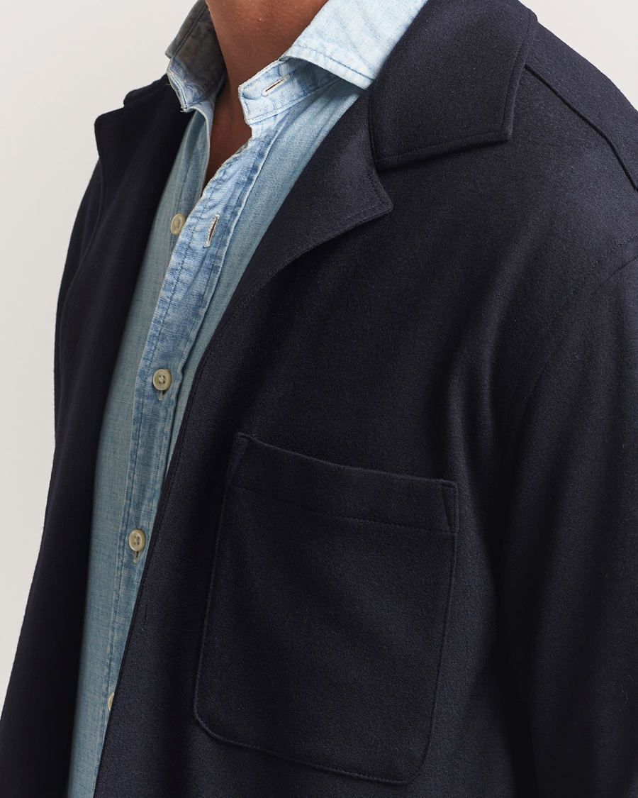 Homme | Manteaux Et Vestes | Canali | Wool Shirt Jacket Navy