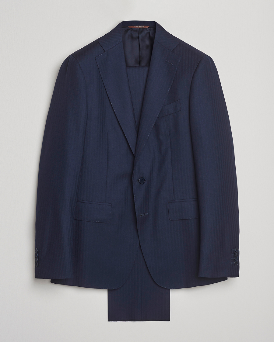 Heren | Pakken | Canali | Capri Wool Suit Navy