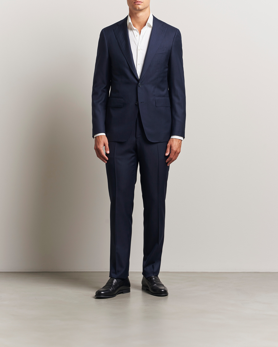 Heren | Pakken | Canali | Capri Wool Suit Navy