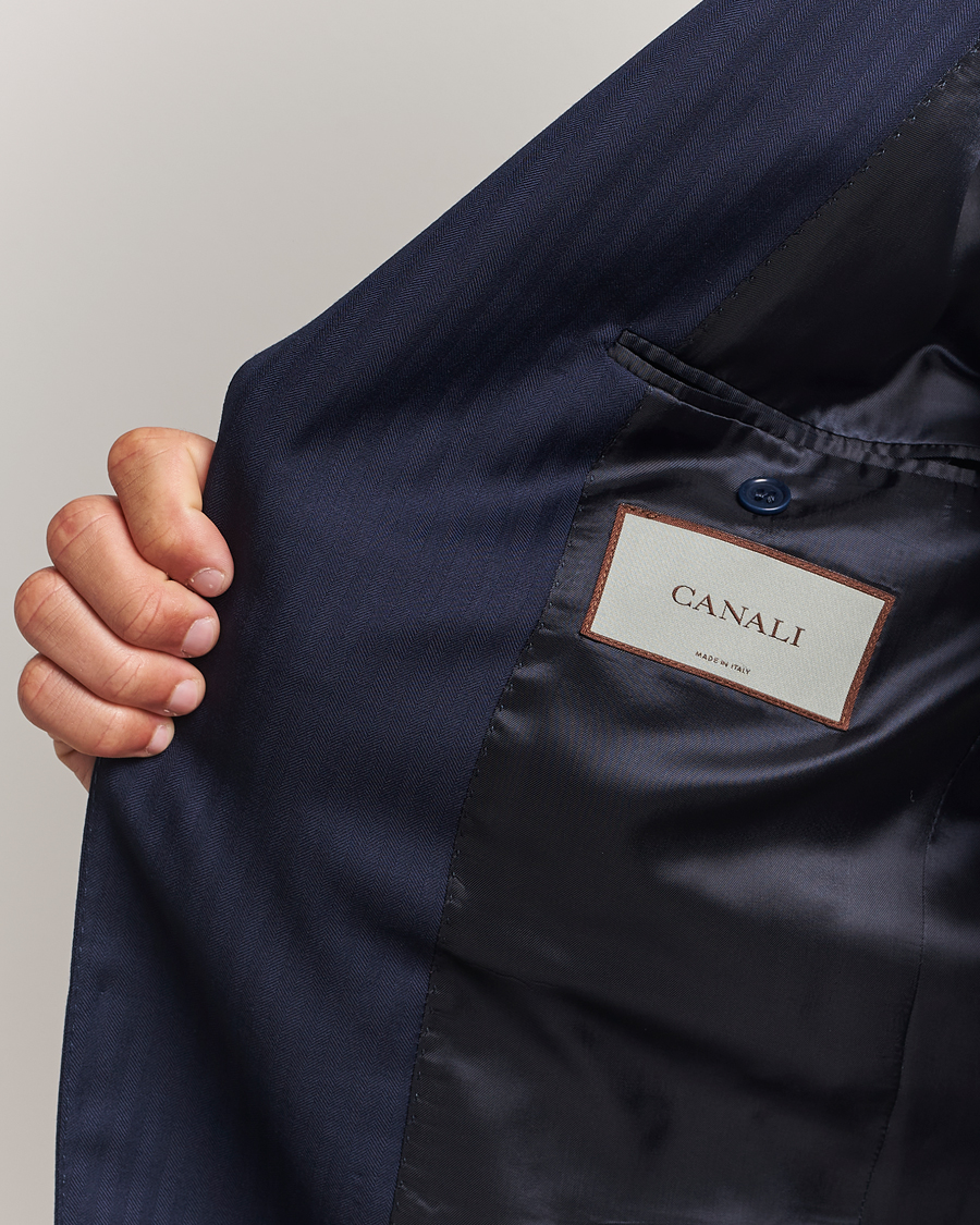 Heren | Pakken | Canali | Capri Wool Suit Navy