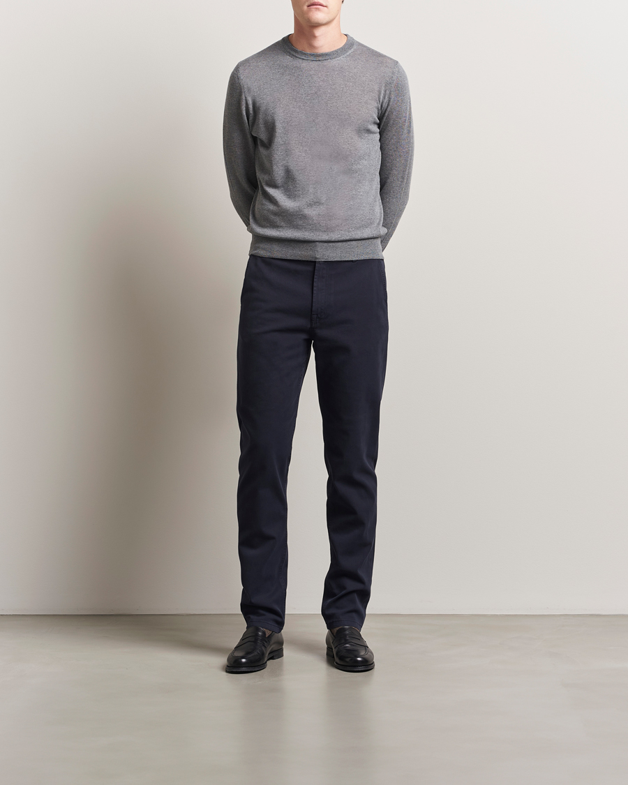 Homme | Pulls Et Tricots | Canali | Merino Wool Crew Neck Light Grey
