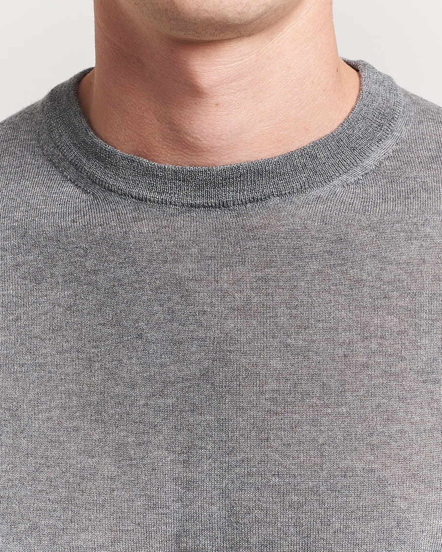 Homme | Pulls Et Tricots | Canali | Merino Wool Crew Neck Light Grey