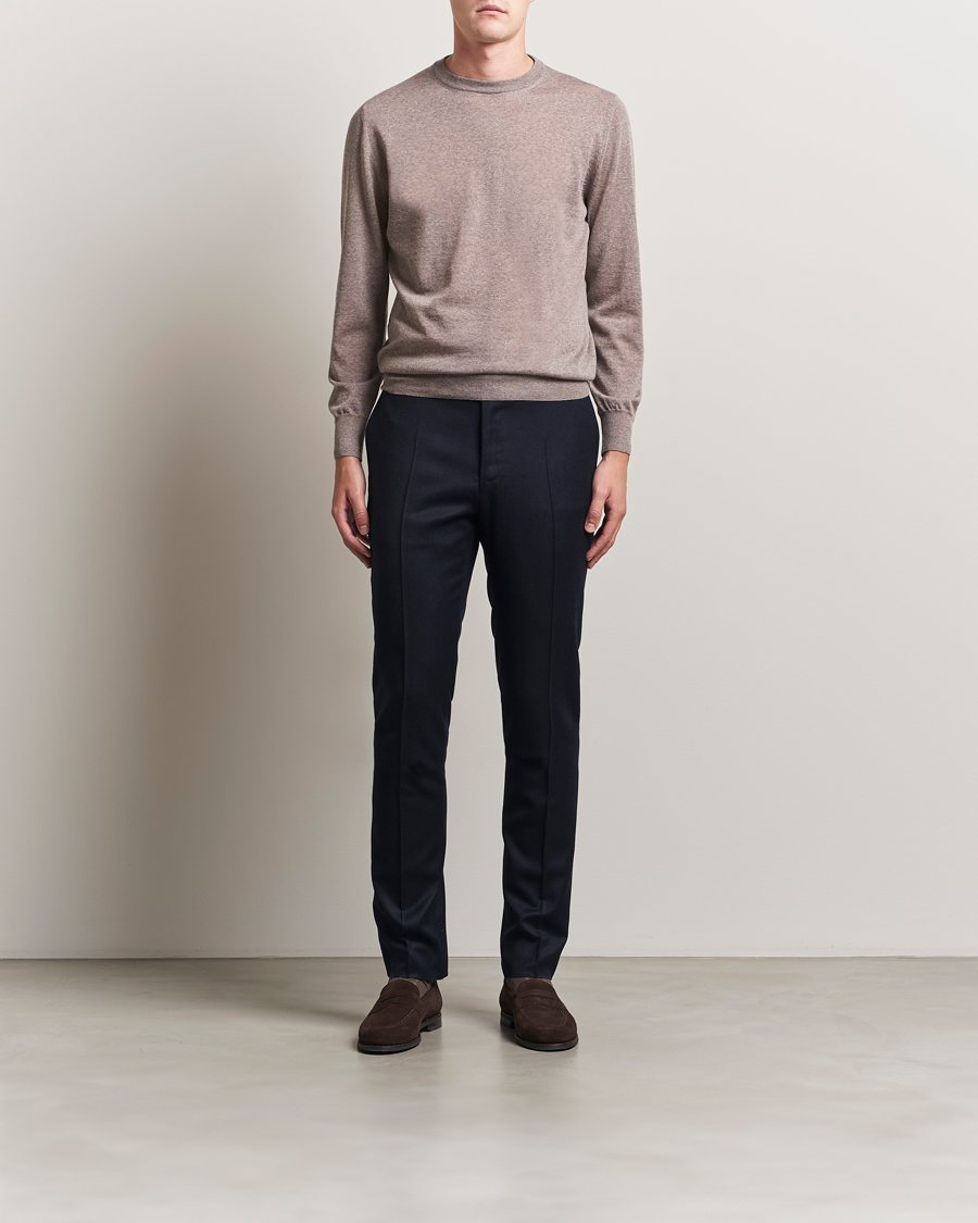 Homme | Pulls Et Tricots | Canali | Merino Wool Crew Neck Beige