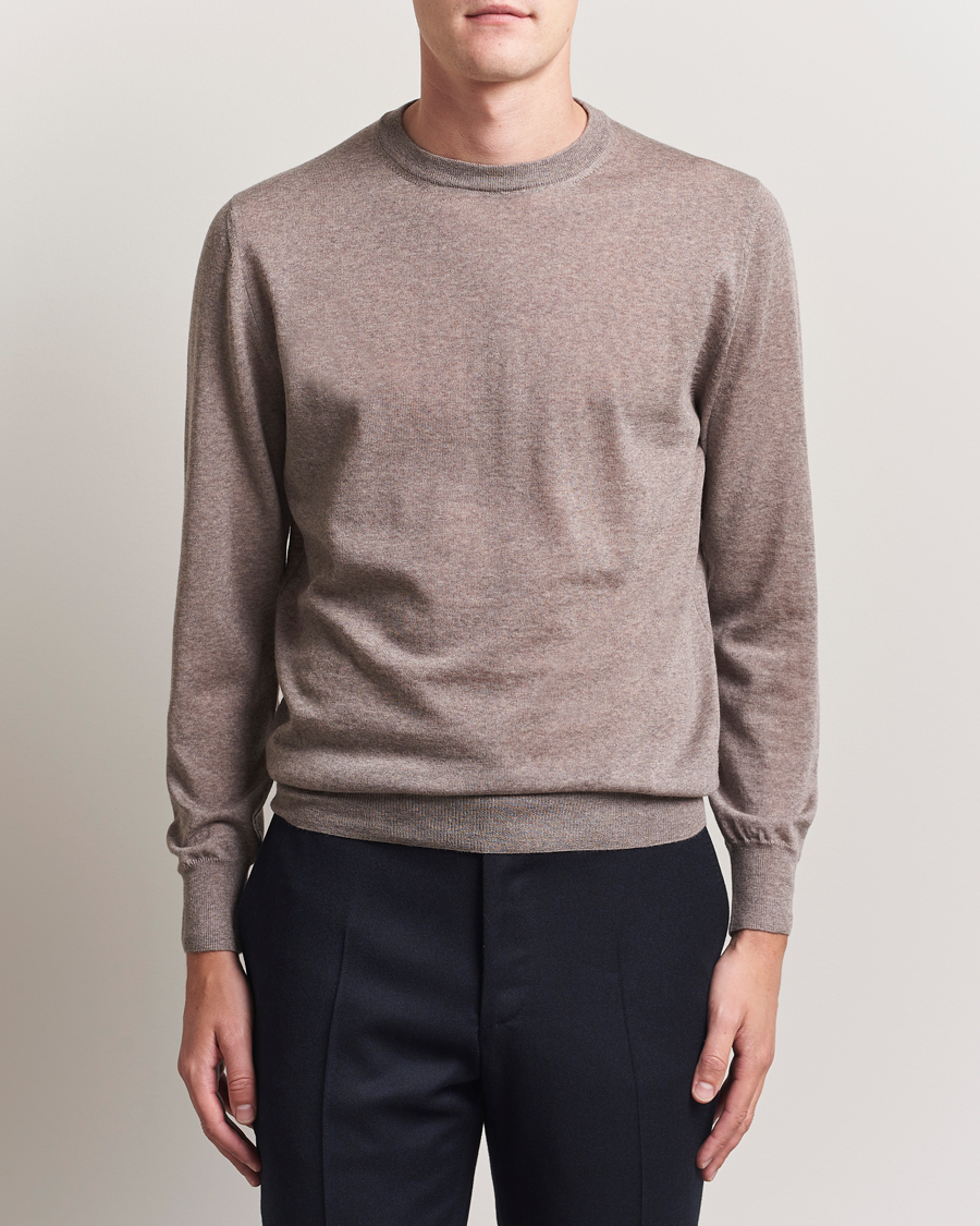 Homme | Pulls Et Tricots | Canali | Merino Wool Crew Neck Beige