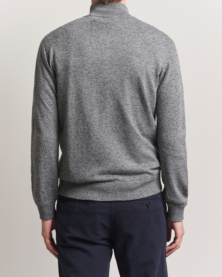 Homme | Pulls Et Tricots | Canali | Donegal Half Zip Sweater Grey Melange