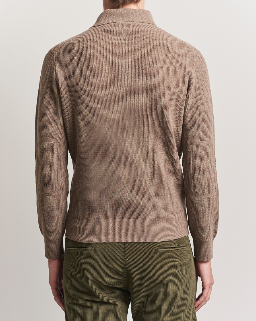 Homme | Pulls Et Tricots | Canali | Wool/Cashmere Long Sleeve Polo Brown