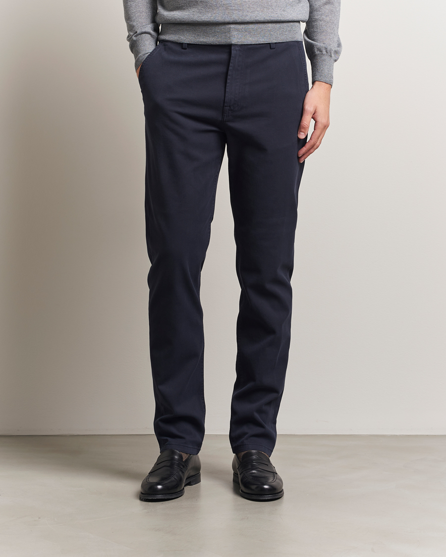Homme | Pantalons | Canali | Cotton Twill Chinos Navy