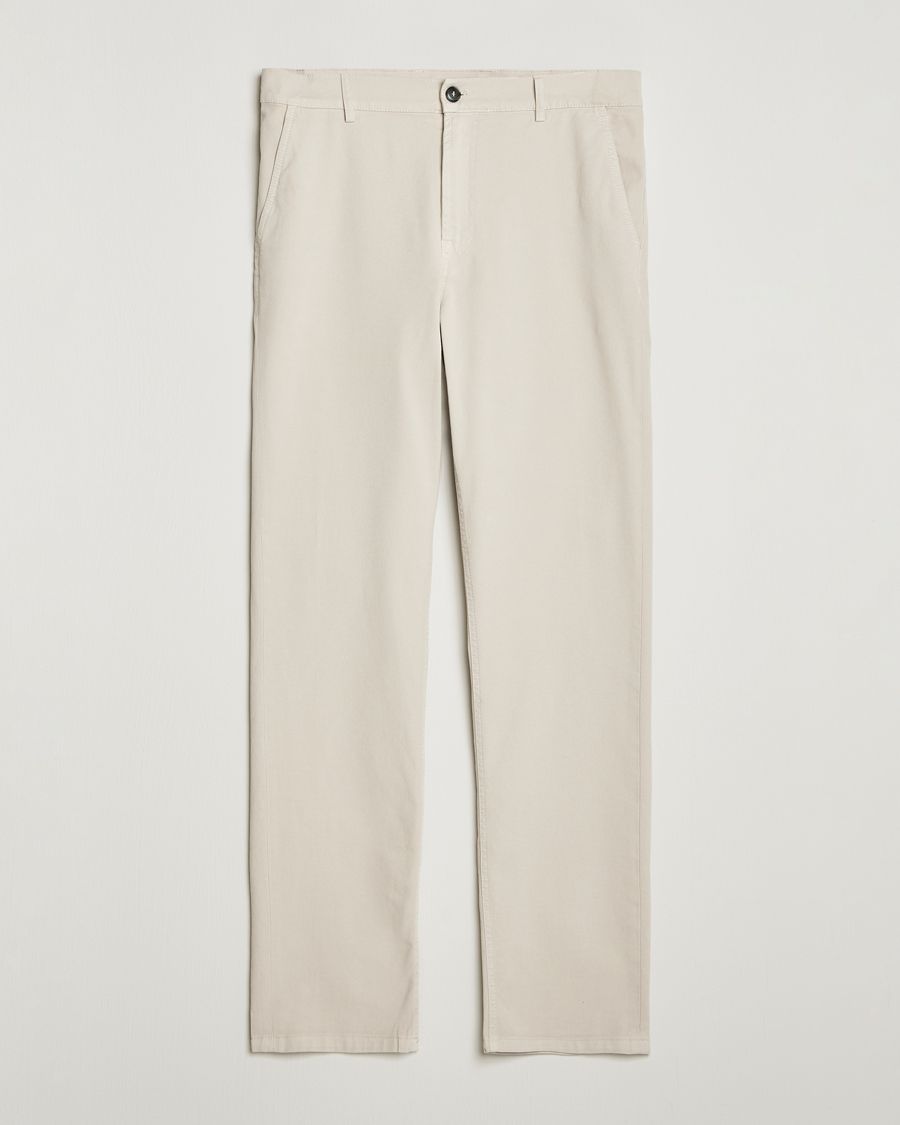 Heren | Broeken | Canali | Cotton Twill Chinos Light Beige