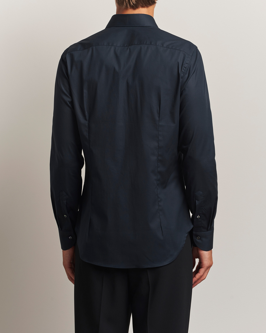 Homme | Chemises | Canali | Slim Fit Cotton/Stretch Shirt Navy