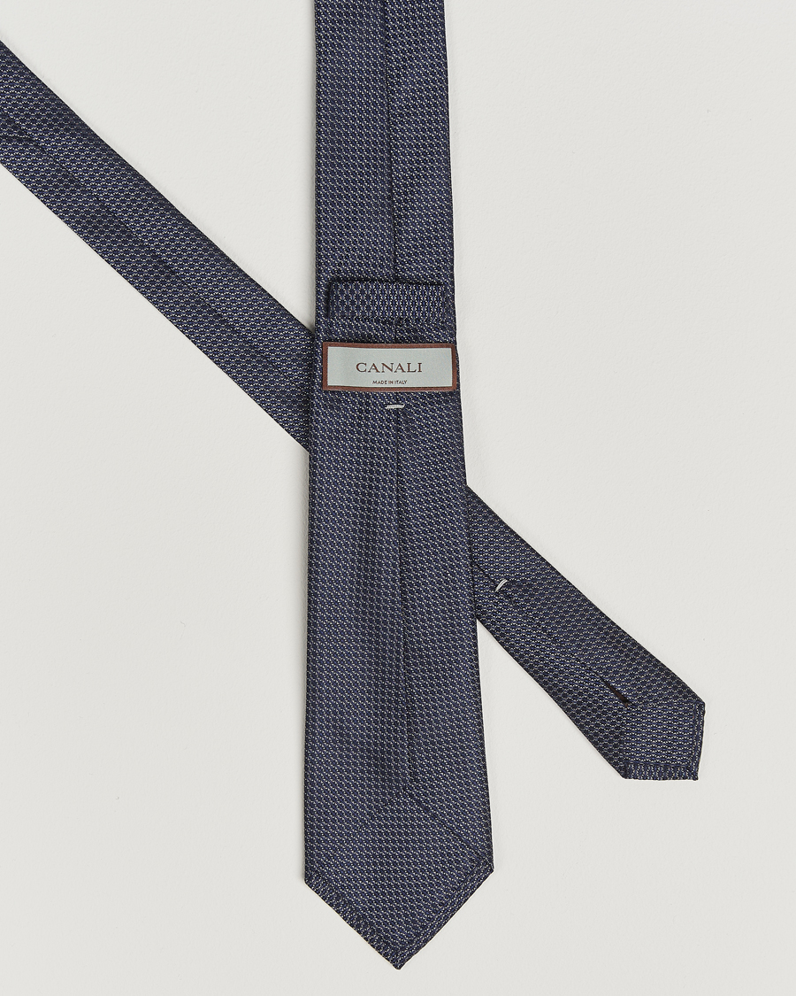 Homme | Cravates | Canali | 5-Fold Silk Tie Navy