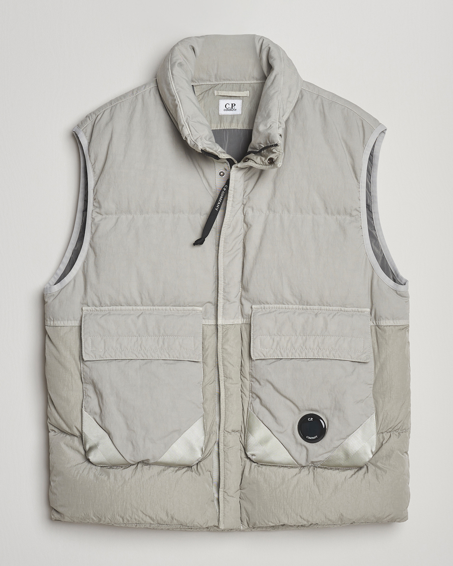 Homme | Gilets | C.P. Company | Eco Chrome Mixed Down Vest Light Grey