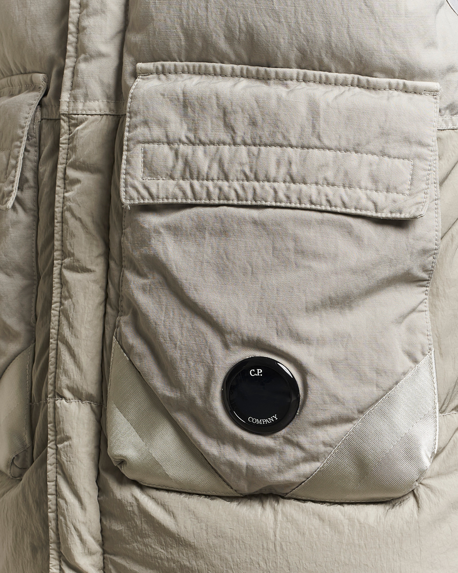 Heren | Gilets | C.P. Company | Eco Chrome Mixed Down Vest Light Grey