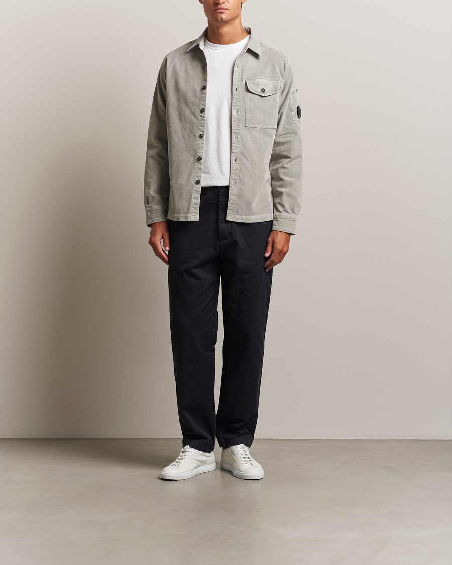 Homme | Chemises | C.P. Company | Corduroy Lens Overshirt Grey