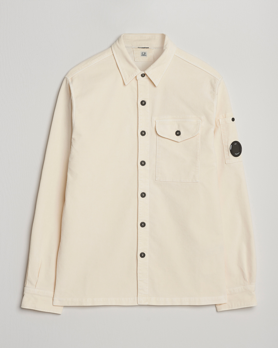 Heren | Overhemden | C.P. Company | Corduroy Lens Overshirt White