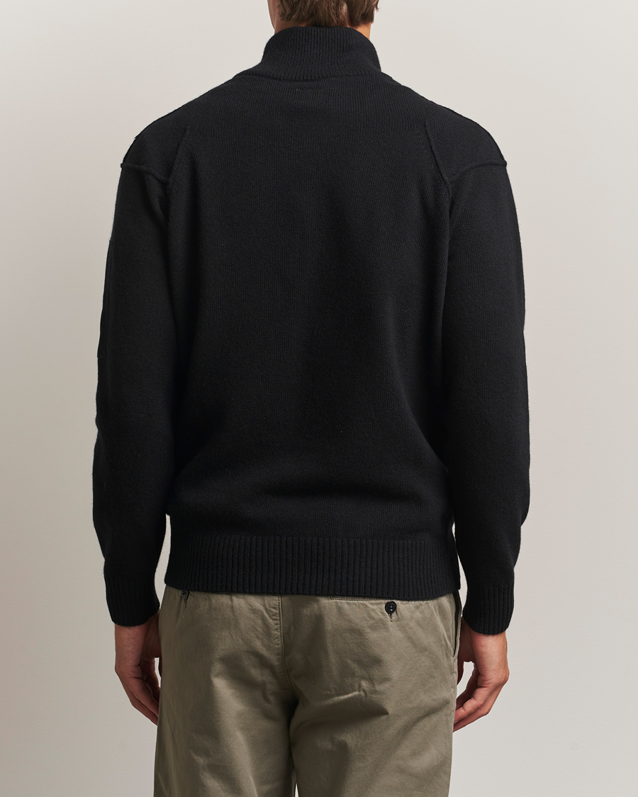 Homme | Pulls Et Tricots | C.P. Company | Knitted Lambswool Half-Zip Black