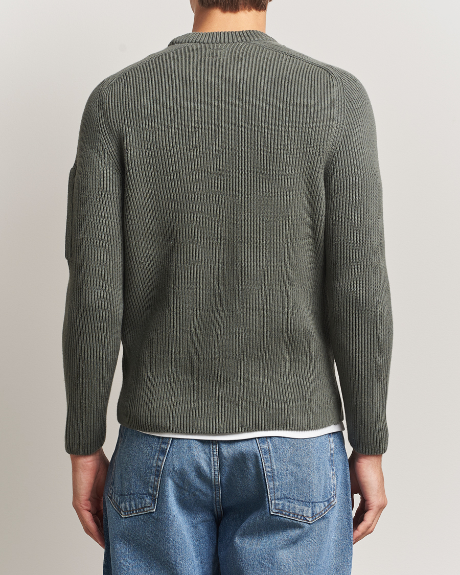 Homme | Pulls Et Tricots | C.P. Company | Full Rib Knitted Cotton Crew Neck Grey