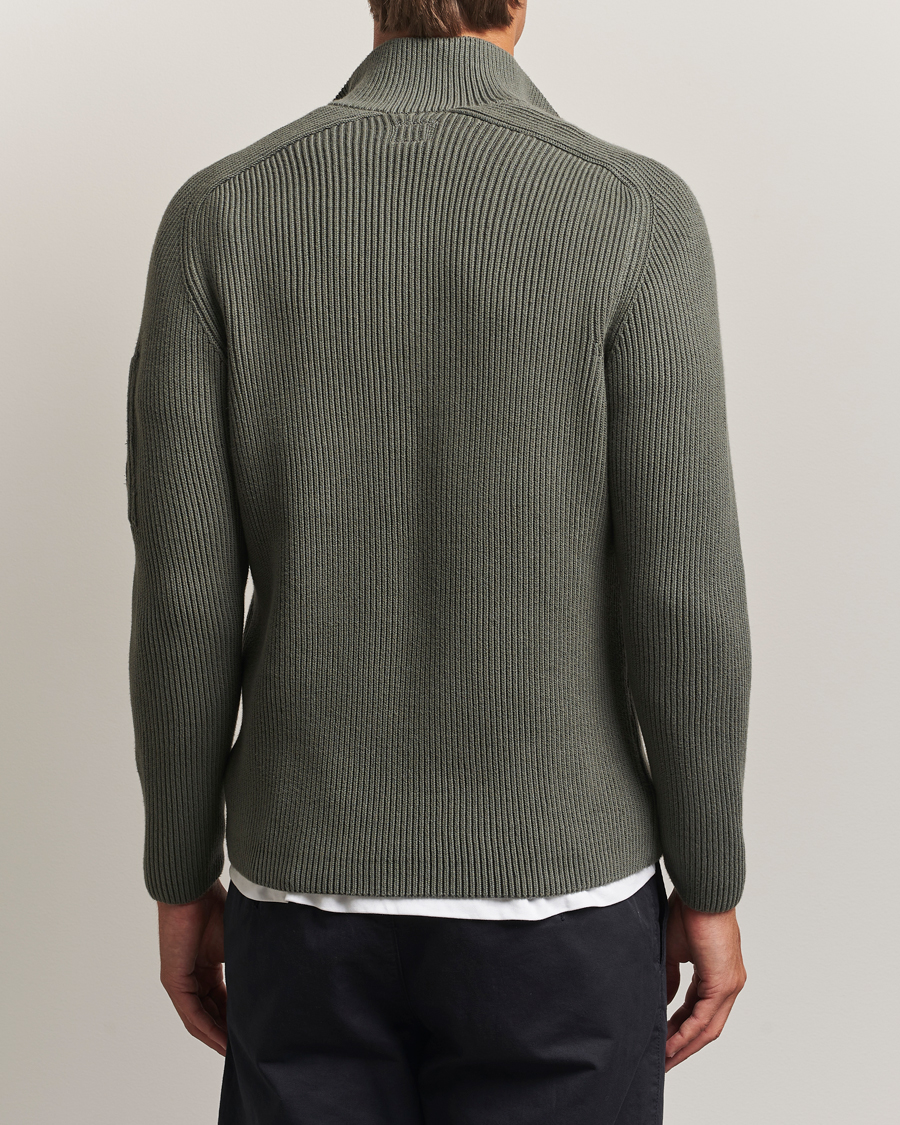 Heren | Truien | C.P. Company | Full Rib Knitted Cotton Half Button Grey