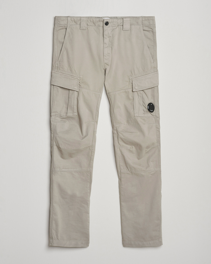 Heren | Broeken | C.P. Company | Stretch Satin Lens Cargo Pants Grey
