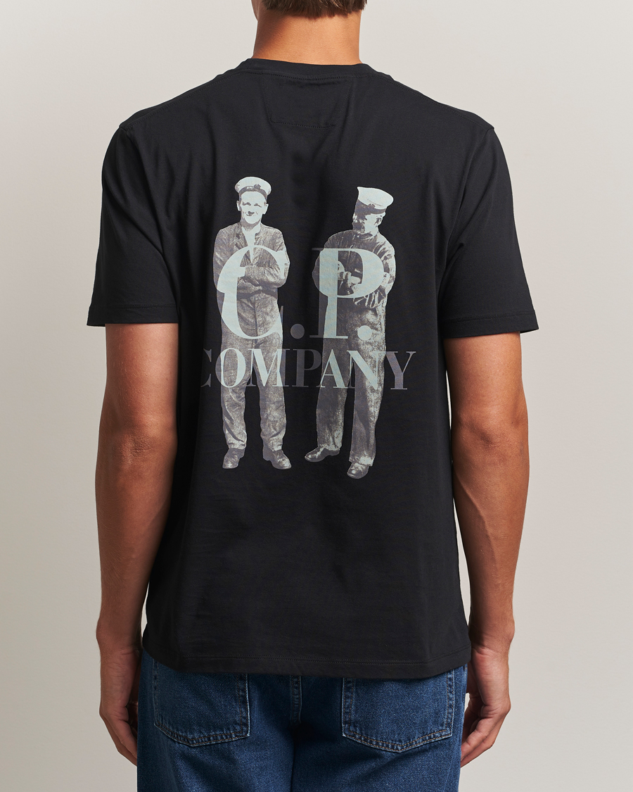 Homme | T-shirts | C.P. Company | Jersey Back Logo T-Shirt Black