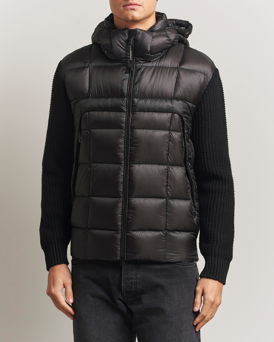 Heren | Jassen | C.P. Company | Merino Wool Padded Hybrid Hood Jacket Black