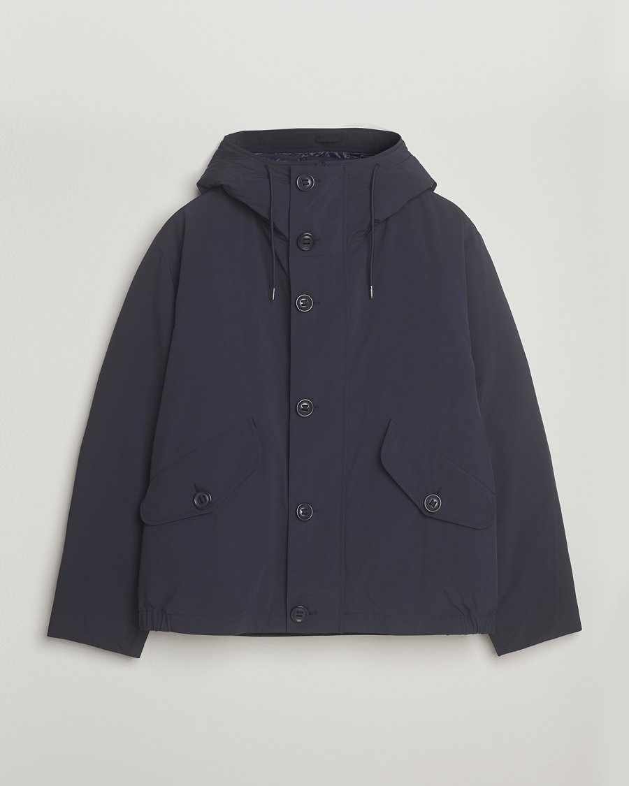 Homme | Manteaux Et Vestes | C.P. Company | Micro M Recycled Padded Hood Jacket Navy