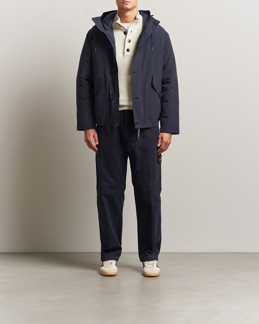 Homme | Manteaux Et Vestes | C.P. Company | Micro M Recycled Padded Hood Jacket Navy