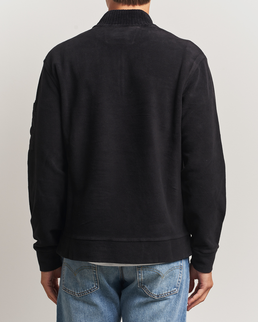 Homme | Pulls Et Tricots | C.P. Company | Brushed Emerized Diagonal Fleece Half Zip Black