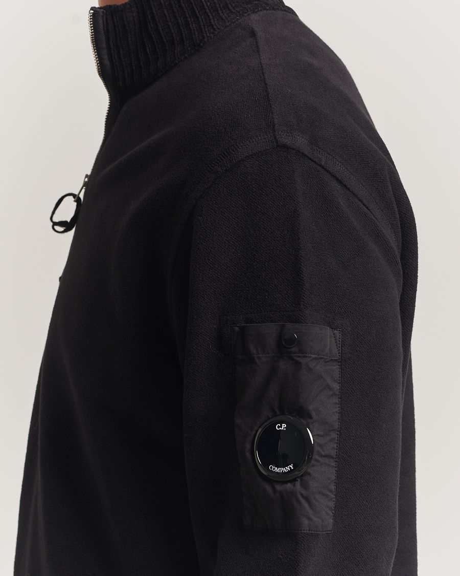 Homme | Pulls Et Tricots | C.P. Company | Brushed Emerized Diagonal Fleece Half Zip Black