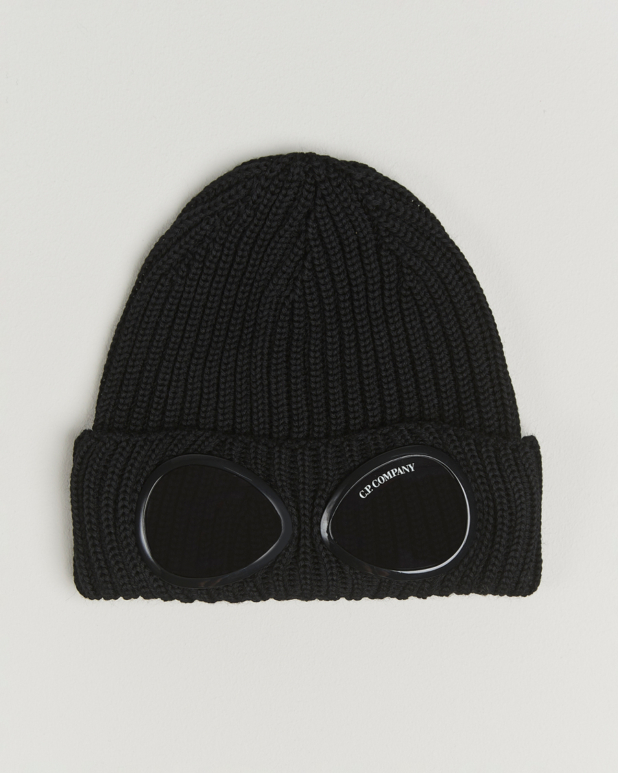 Homme | Bonnets | C.P. Company | Knitted Merino Goggle Beanie Black