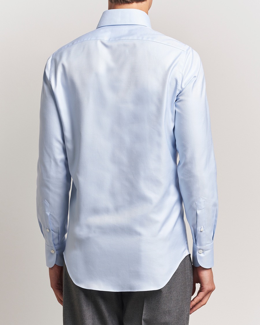 Heren | Overhemden | Finamore Napoli | Milano Slim Oxford Button Down Shirt Light Blue