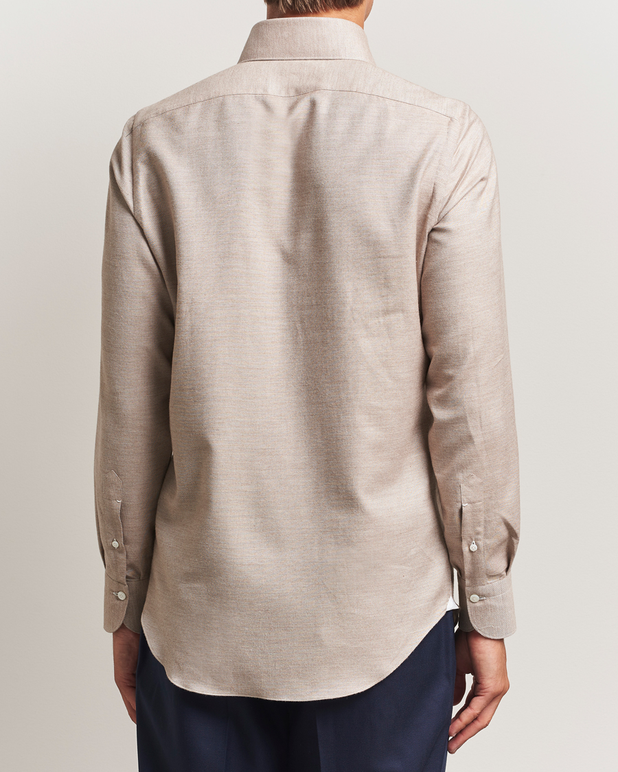 Heren | Overhemden | Finamore Napoli | Milano Slim Cashmere BD Shirt Beige