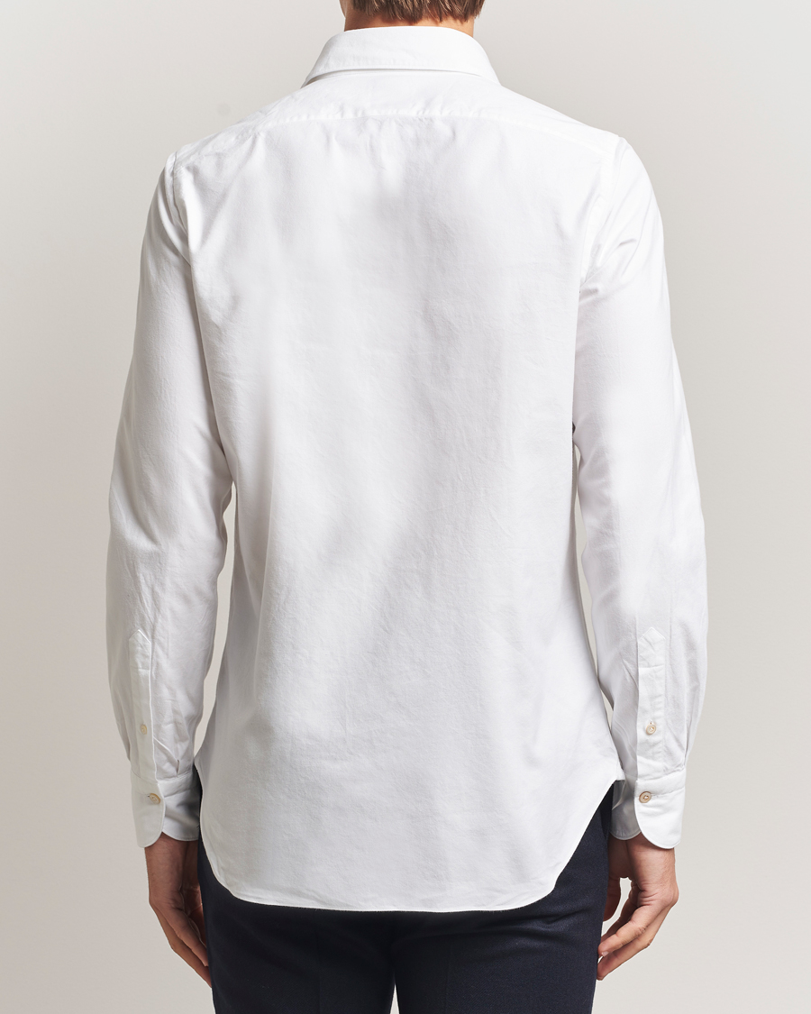 Heren | Overhemden | Finamore Napoli | Gaeta Flannel Sport Shirt White