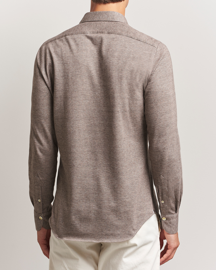 Heren | Overhemden | Finamore Napoli | Cotton/Cashmere Jersey Polo Beige