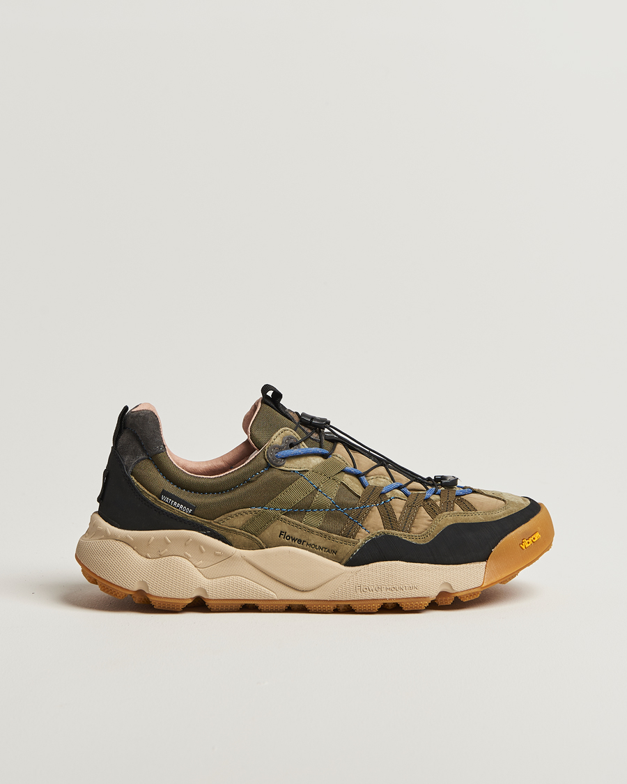 Homme | Baskets | Flower Mountain | Iwano 2 Suede/Nylon Trail Sneaker Olive