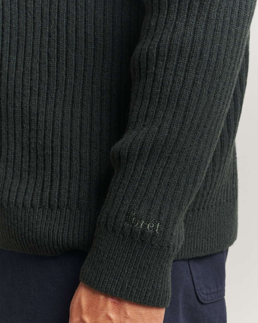 Homme | Pulls Et Tricots | Forét | Sow Rib Polo Knit Dark Green