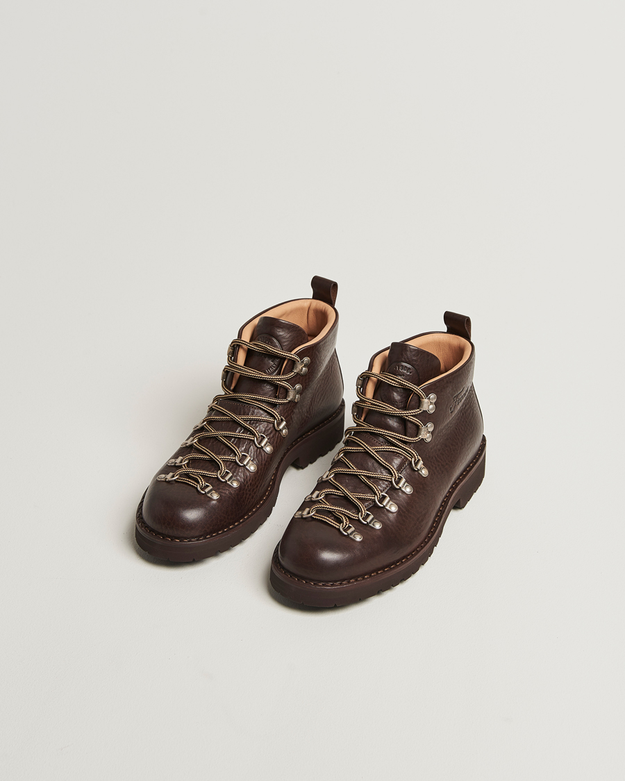 Heren | Laarzen | Fracap | M120 Grained Leather Boot Dark Brown