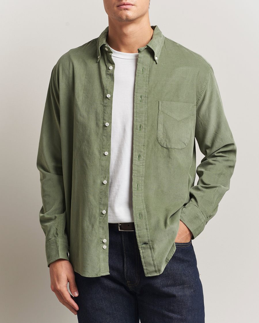 Homme | Chemises | Gitman Vintage | Corduroy Button Down Shirt Sage