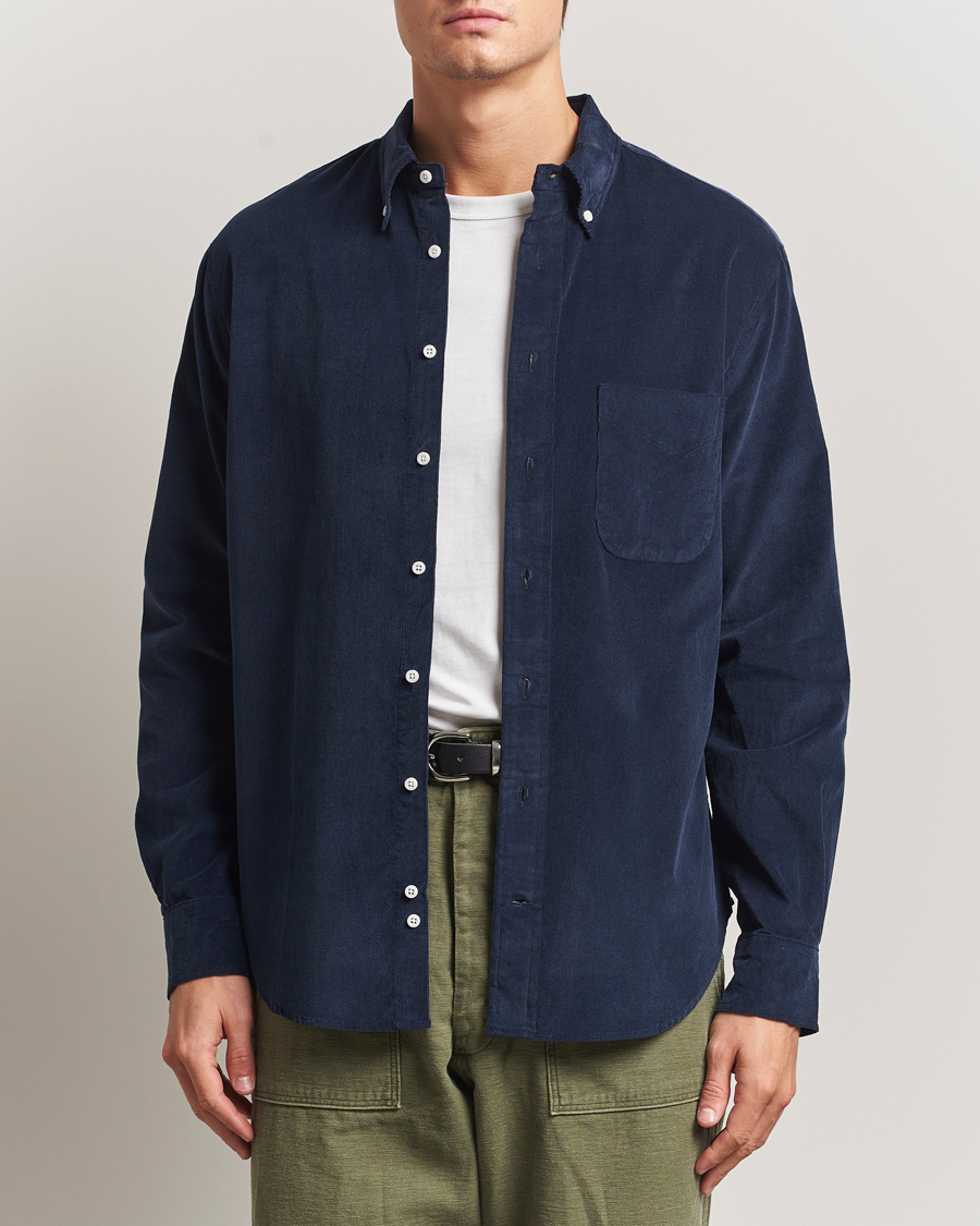 Homme | Chemises | Gitman Vintage | Corduroy Button Down Shirt Navy