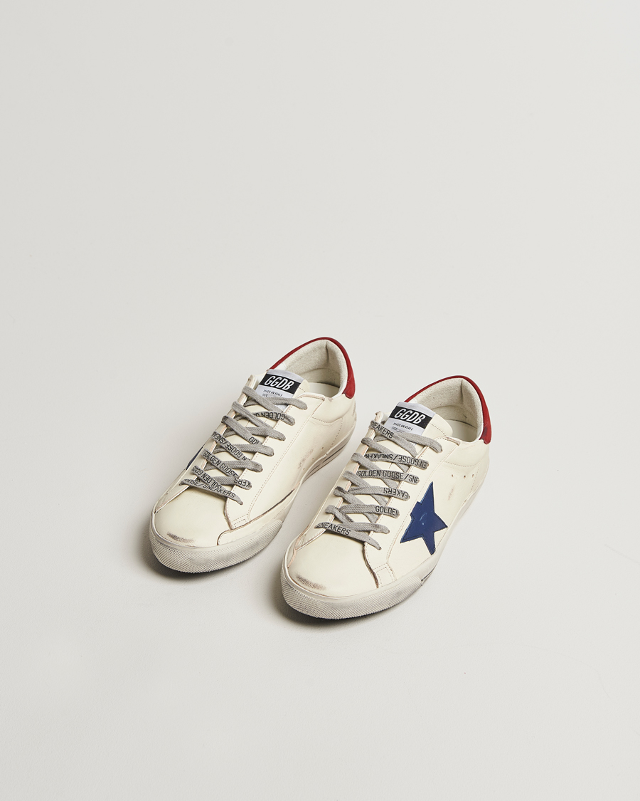 Heren | Sneakers | Golden Goose | Super-Star Sneakers White/Blue/Red