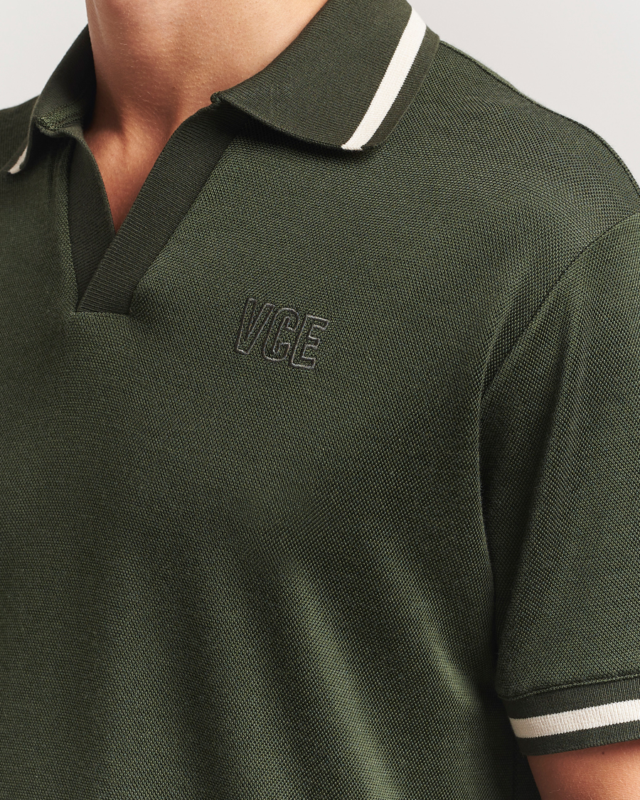 Heren | Polo's | Golden Goose | Micro Piquet Knit Polo Grape Leaf