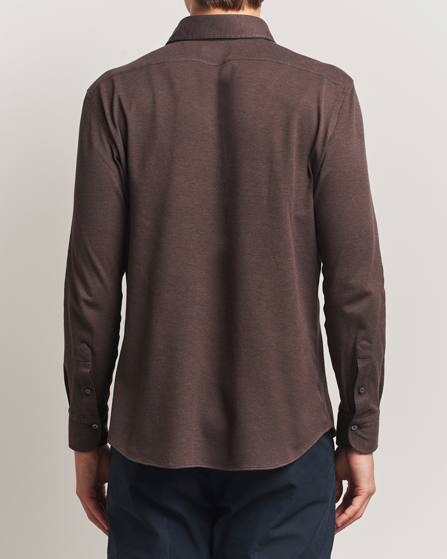 Heren | Overhemden | Grigio | Cotton Jersey Shirt Dark Brown