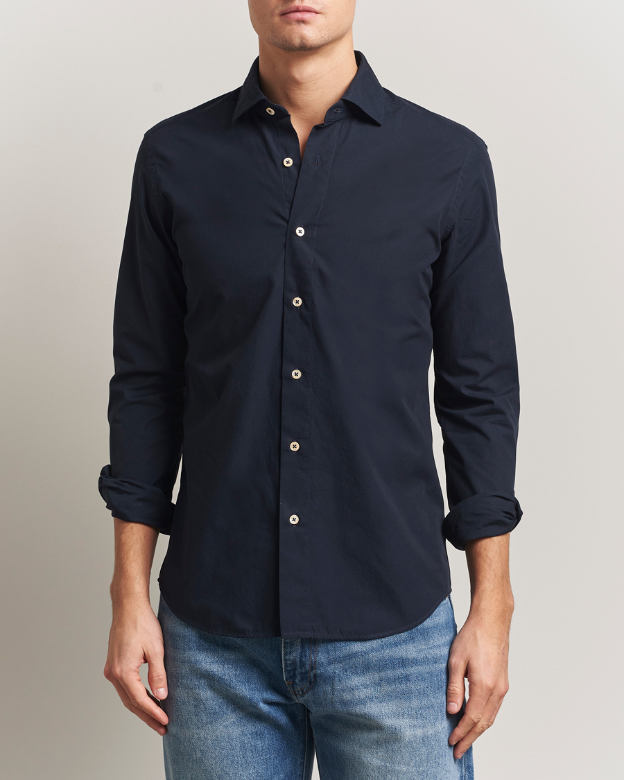 Homme | Chemises | Grigio | Cotton Twill Shirt Navy