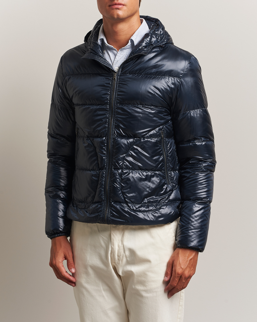 Homme | Manteaux Et Vestes | Herno | Piumino Nylon Bomber Navy