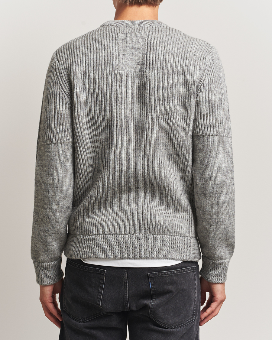 Heren | Truien | Sail Racing | Ridge Wool Heavy Knitted Crew Neck Grey Melange