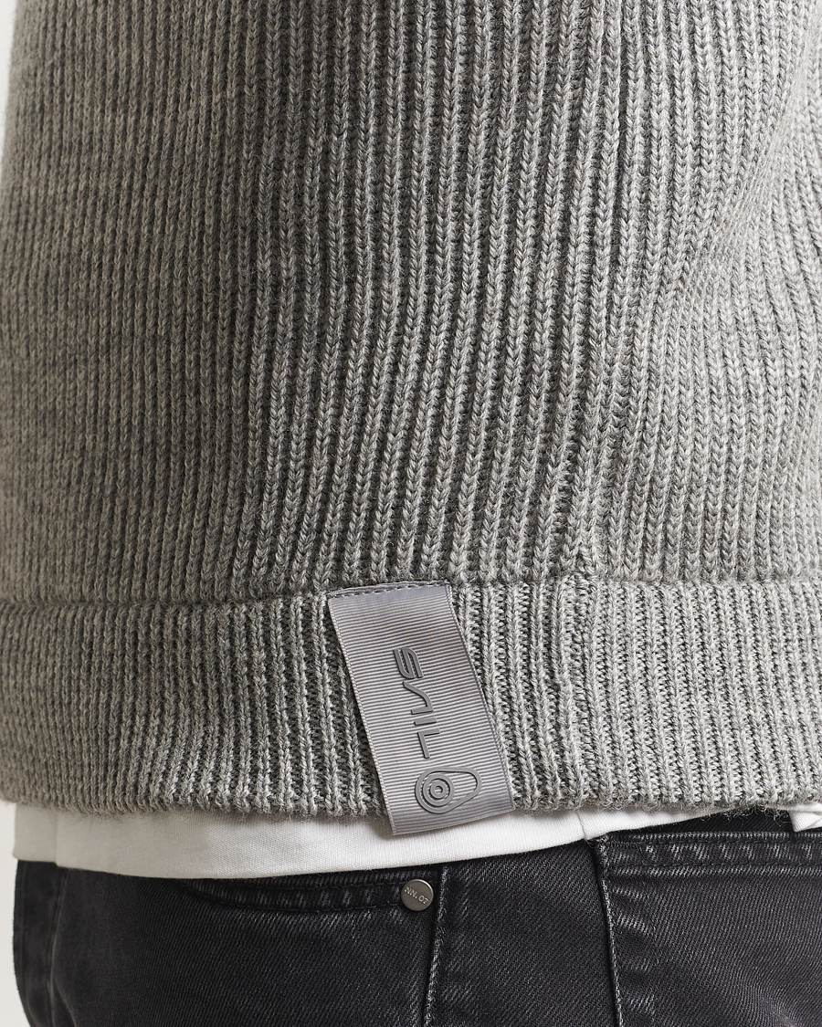 Heren | Truien | Sail Racing | Ridge Wool Heavy Knitted Crew Neck Grey Melange