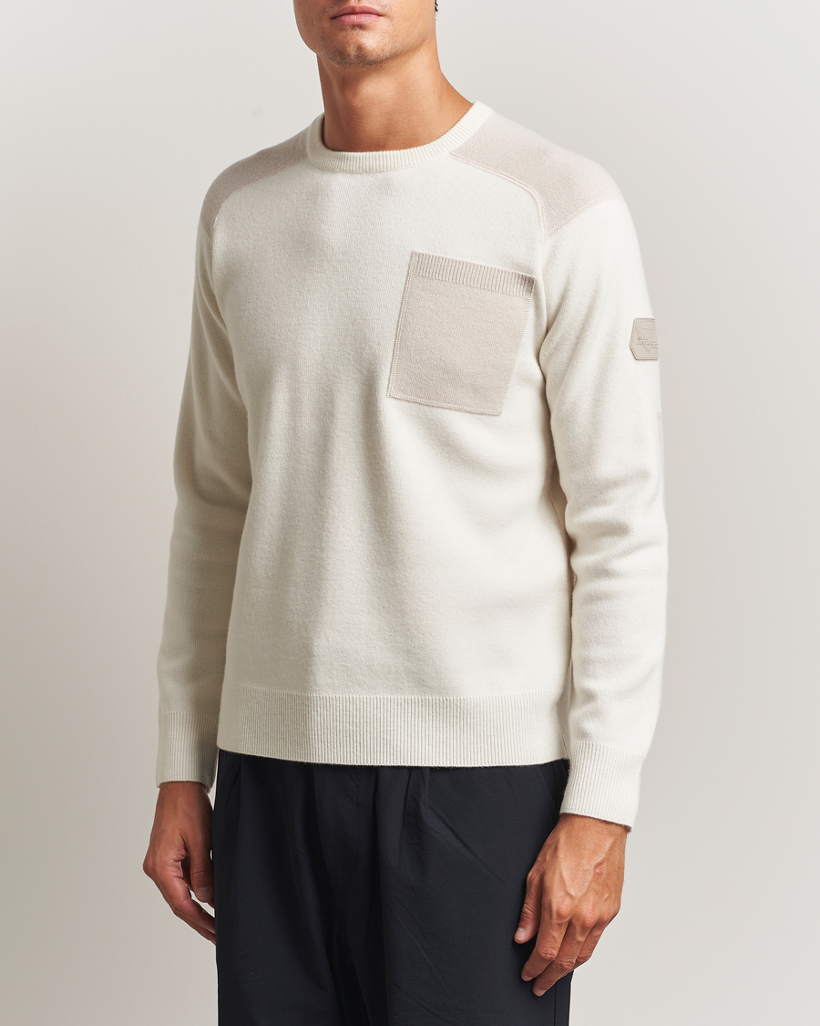 Heren | Truien | Sail Racing | Spine Wool/Cashmere Knitted Crew Neck Off White