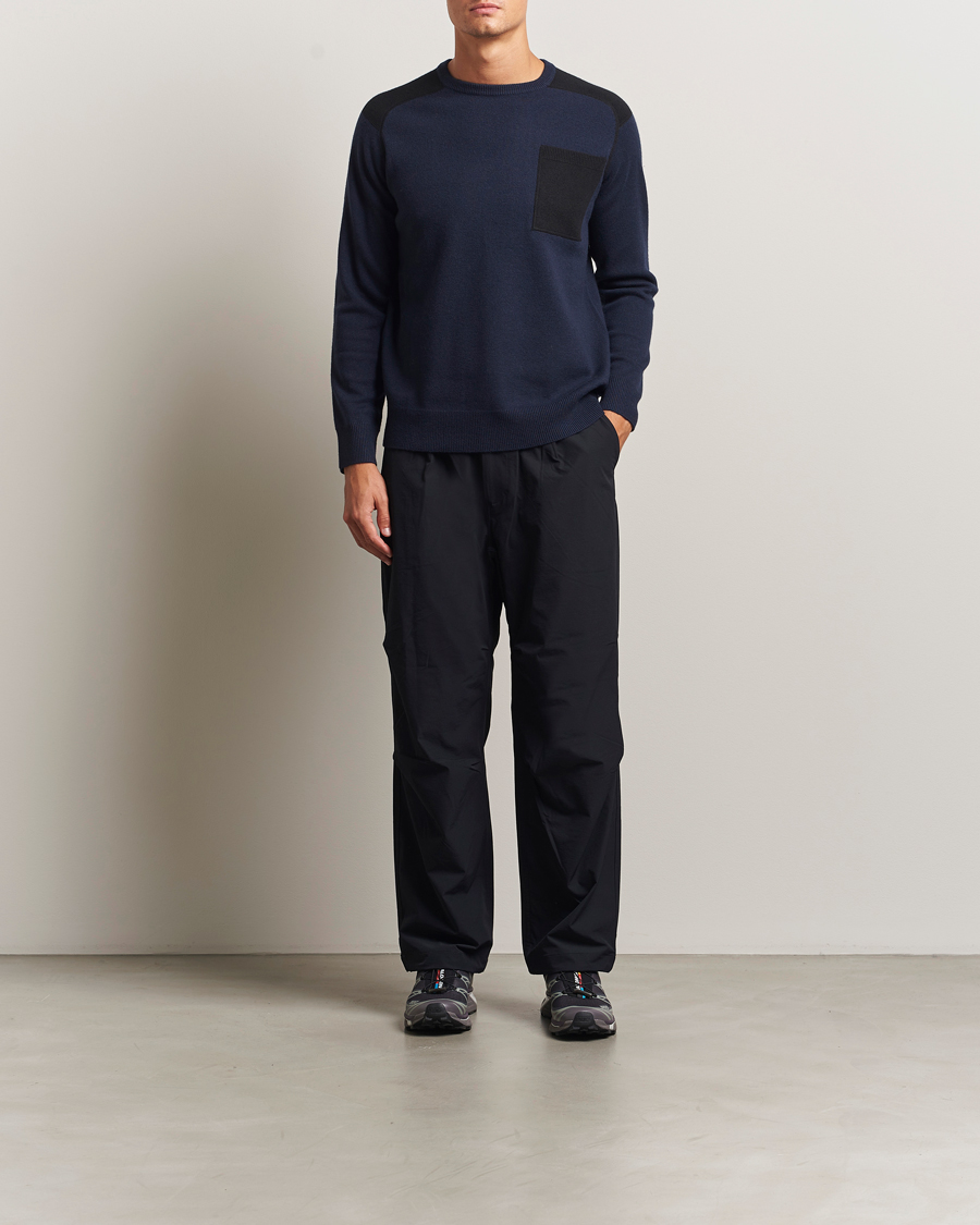 Heren | Truien | Sail Racing | Spine Wool/Cashmere Knitted Crew Neck Dark Navy