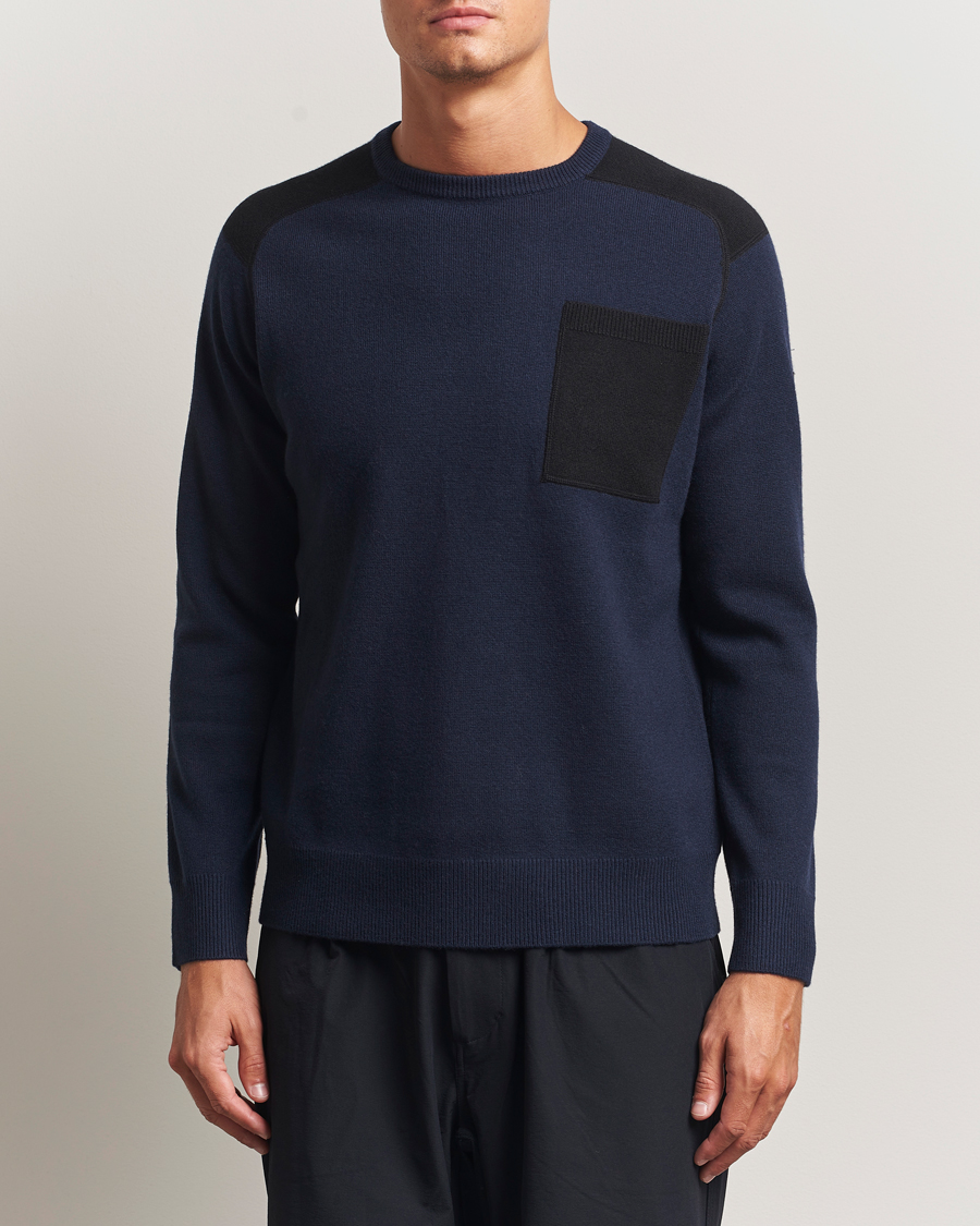 Heren | Truien | Sail Racing | Spine Wool/Cashmere Knitted Crew Neck Dark Navy