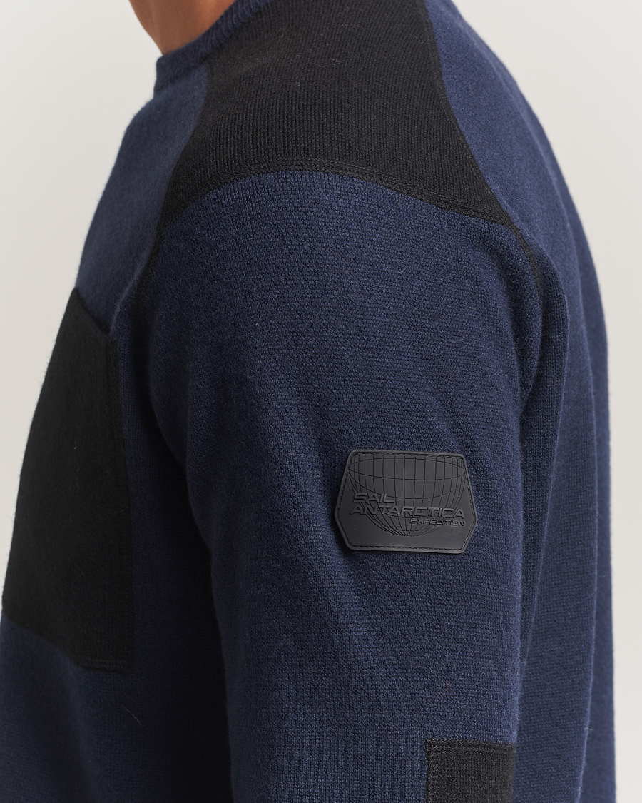 Heren | Truien | Sail Racing | Spine Wool/Cashmere Knitted Crew Neck Dark Navy